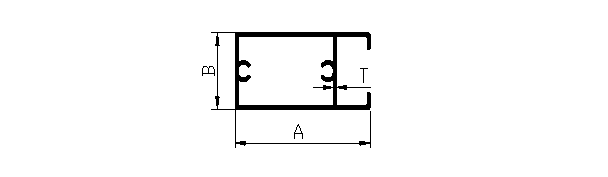 Aluminium extruded 18 mm A section sliding window