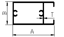 Aluminum extruded sliding window 18 mm A section