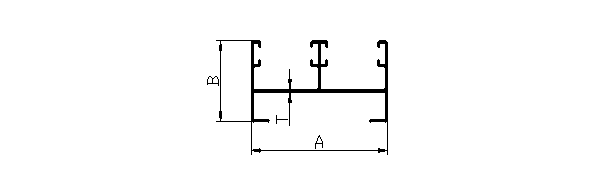 Aluminium extruded 18 mm two track top sliding window