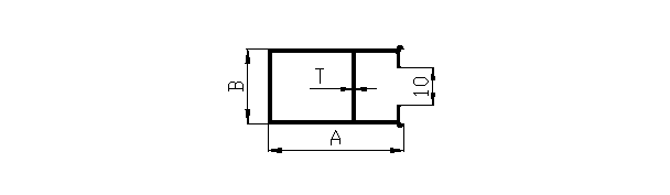 Aluminium extruded 20 mm A section sliding window