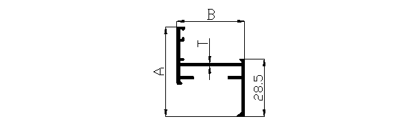 Aluminium extruded 34 series shutter frame