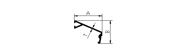 Aluminium extruded 40 series Clip