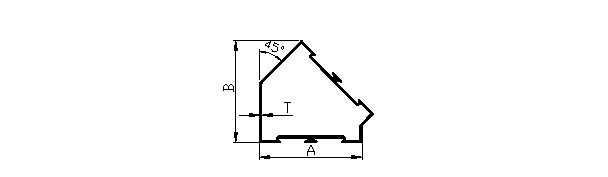 Aluminum extruded corner section