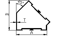 Aluminium extruded corner section