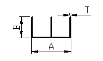 Aluminum extruded Double Glass Channel