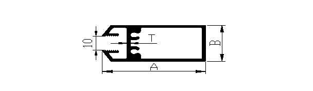 Aluminium extruded A section sliding door