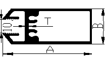 Aluminum extruded sliding door A section