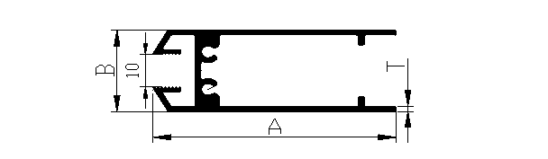 Aluminium extruded H section sliding door