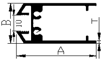 Aluminum extruded sliding door H section