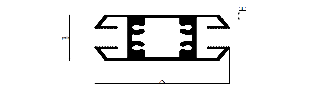 Aluminium extruded Middle H Section sliding door