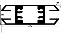 Aluminum extruded sliding door middle H section