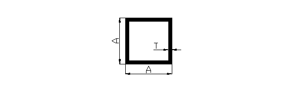 Aluminium extruded hollow square tube