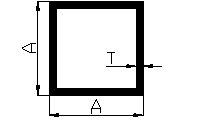 Aluminum extruded square tube