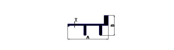 Aluminium extruded F section bus body part