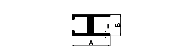 Aluminium extruded H section bus body part