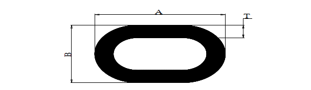 Aluminium extruded Oval Tube