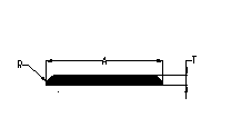 Aluminum extruded half round flat bar