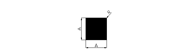 Aluminum extruded square bar