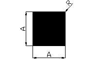 Aluminum extruded solid square bar